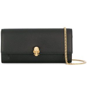 ALEXANDER MCQUEEN Skull Leather Wallet on Chain